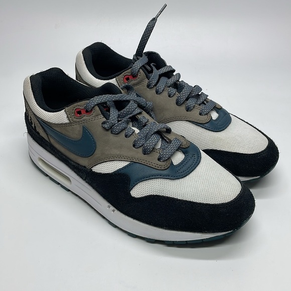 Used Nike Air Max 1 PRM Shoes "Escape Treeline" Slate Blue FJ0698-100 Men - Picture 2 of 5